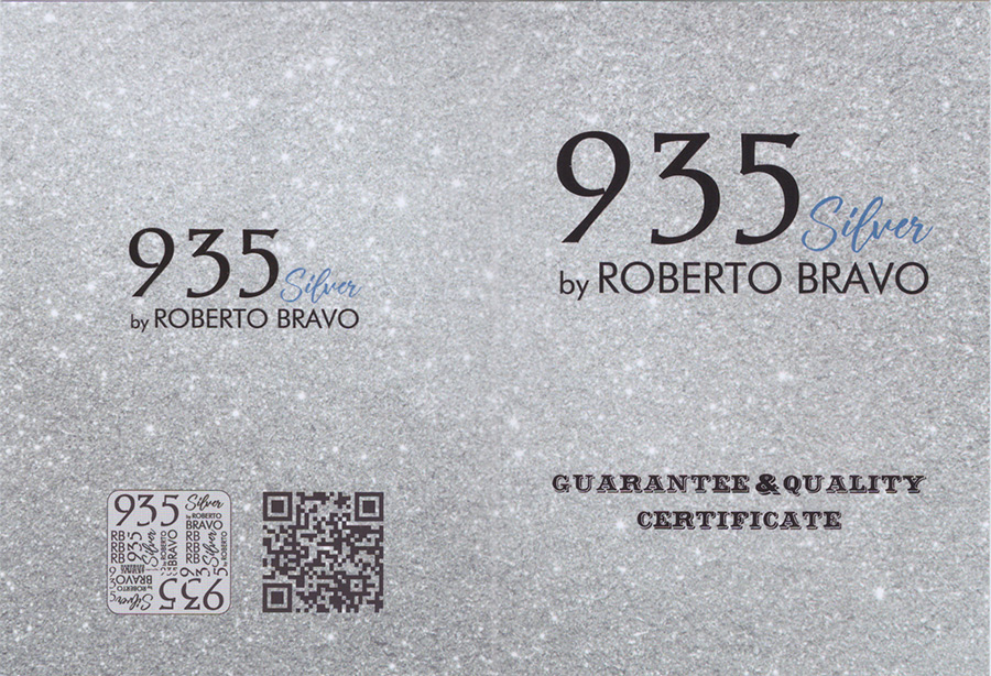 Сертификат Roberto Bravo для изделий из серебра