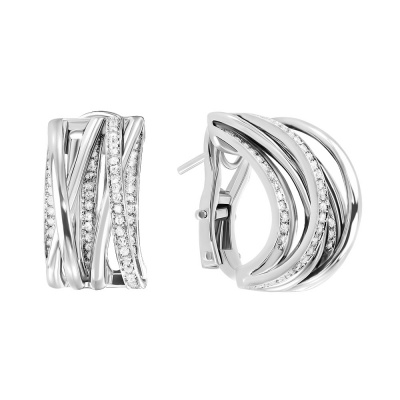 Золотые серьги с бриллиантами Diamond Love P448DWC4WT