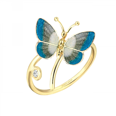 Золотое кольцо с бриллиантом Noah`s Ark NHR000003-02