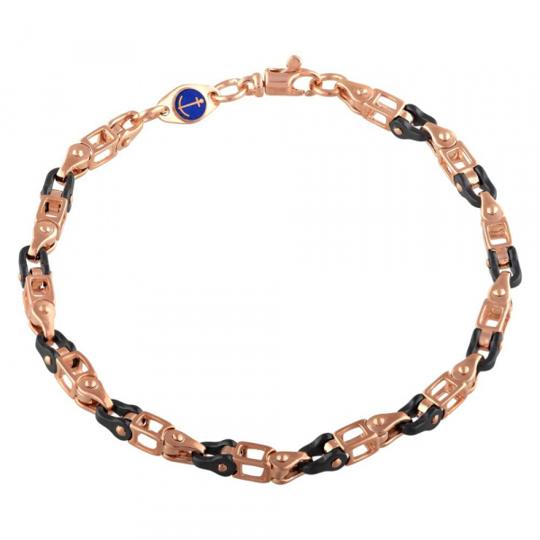 Браслет мужской из серебра с керамикой и эмалью BR243-BR