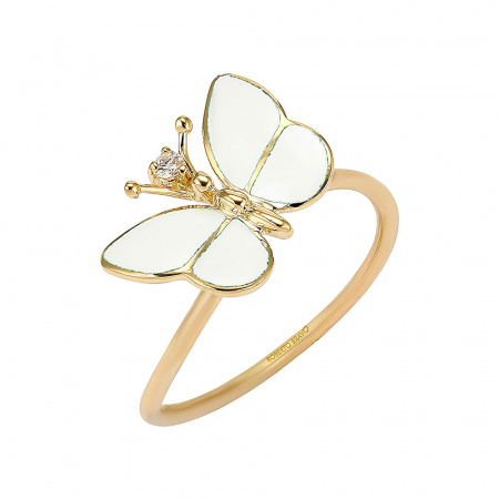 Золотое кольцо с бриллиантом White Dreams WDR000016-00