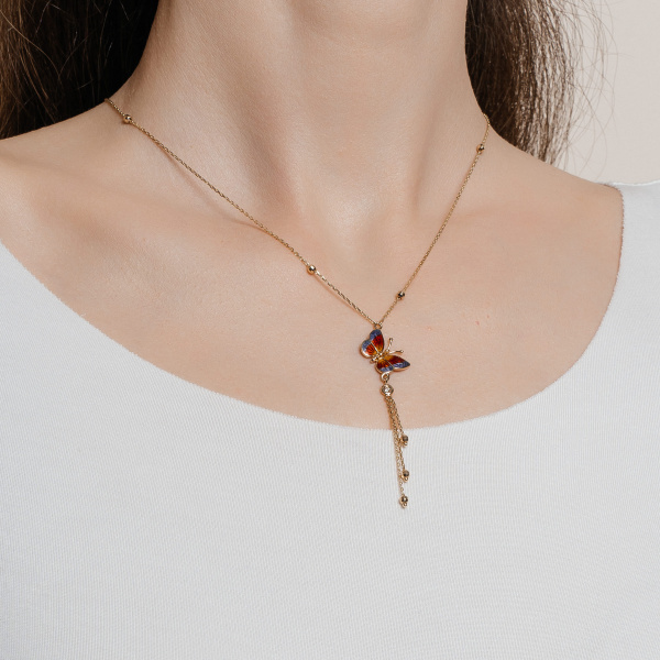 Золотое колье с бриллиантом Noah`s Ark NAFP0013-00