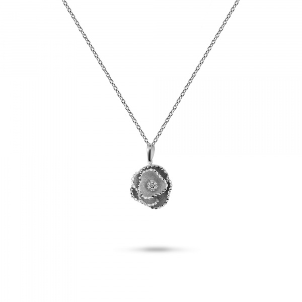 Золотое колье Soul Dance с белыми сапфирами SDN000007-01