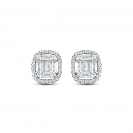 Серебряные серьги с фианитами AEE38267W