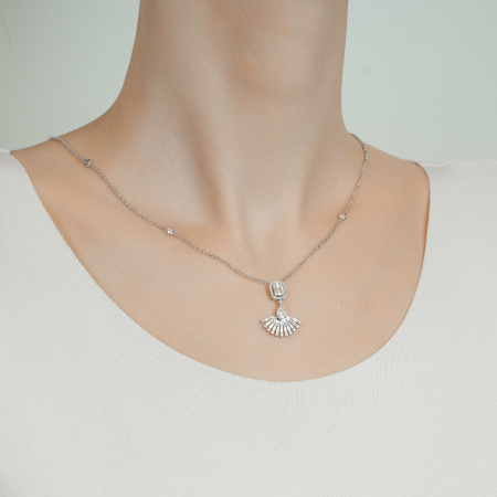 Золотое колье с бриллиантами Baguette P1879A1