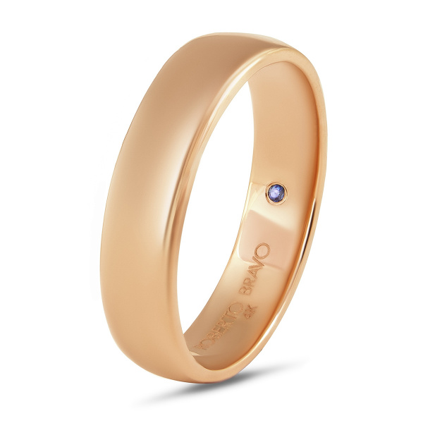 Золотое обручальное кольцо с сапфиром Amore Infinito 200-000-310