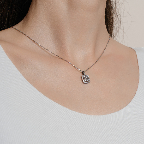 Золотое колье с бриллиантами Baguette PD0026