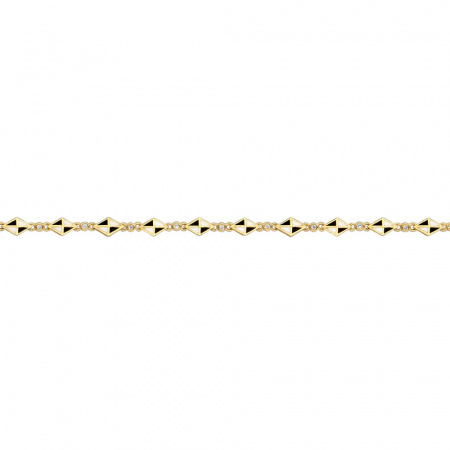 Золотой браслет с белыми сапфирами и эмалью Volare VLB000008-00