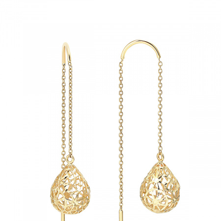 Золотые серьги с цирконами Bigo BGE000024-00