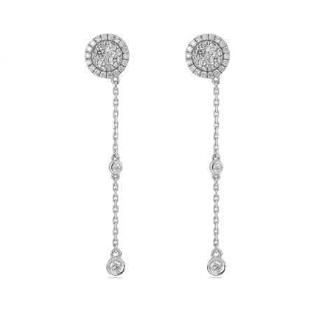 Золотые серьги с бриллиантами Diamond Love AKP0320