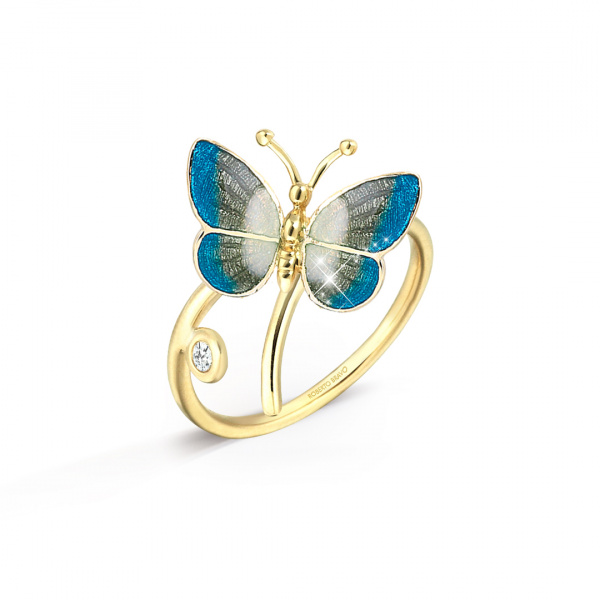 Золотое кольцо с бриллиантом Noah`s Ark NHR000003-02