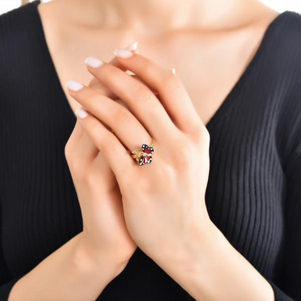 Золотое кольцо с бриллиантом Monarch Butterfly MBR000001-00