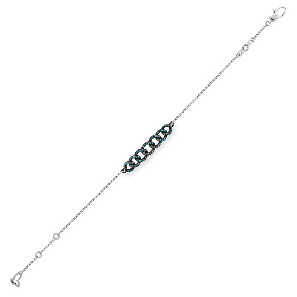 Золотой браслет с голубыми бриллиантами Naviblue NVFB0006