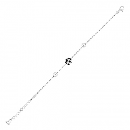 Серебряный браслет с эмалью Pied De Poule 925 PPXB0004-CZ