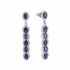 Золотые серьги с бриллиантами и сапфирами Diamond Love AKP0440