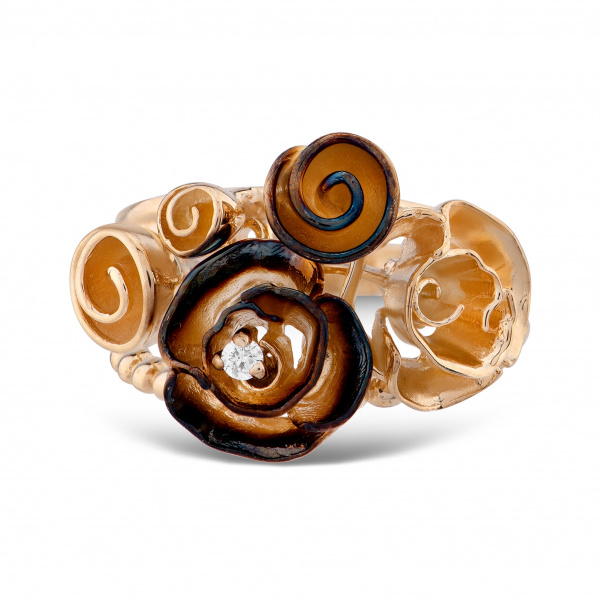 Золотое кольцо с бриллиантом Gallica GLHR0017-00