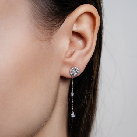 Золотые серьги с бриллиантами Diamond Love AKP0320