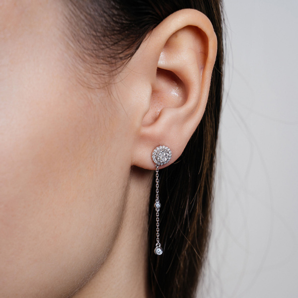 Золотые серьги с бриллиантами Diamond Love AKP0320