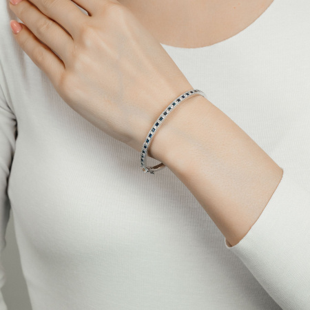 Золотой браслет с бриллиантами и сапфирами Diamond Love BG0004-SAPP