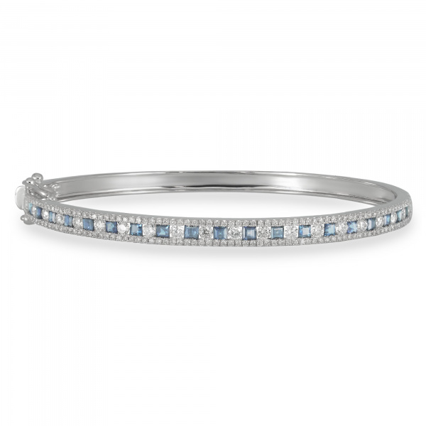 Золотой браслет с бриллиантами и сапфирами Diamond Love BG0004-SAPP