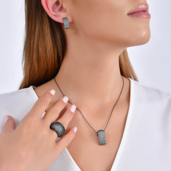 Серебряное колье с фианитами Hedgehog 925 KRHP0008-CZ