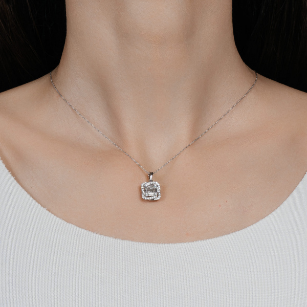 Золотое колье с бриллиантами Baguette PD0018