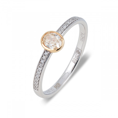 Золотое кольцо с бриллиантами Diamond Love TER10063YW