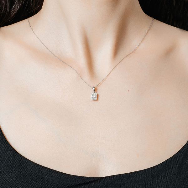 Золотое колье с бриллиантами Baguette PD0028