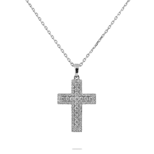 Золотое колье в форме креста с бриллиантами Diamond Love OZHC14-W