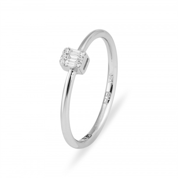 Золотое кольцо с бриллиантами Baguette RG1038