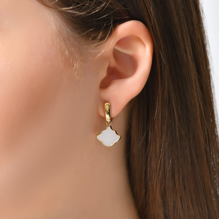 Золотые серьги с перламутром Marrakech MRE004-S