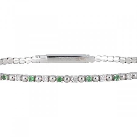 Золотой браслет с бриллиантами и цаворитами Diamond Love VGB0014-TSD-W