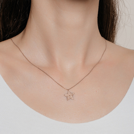 Золотое колье с бриллиантами Naviblue AN466-WD-R