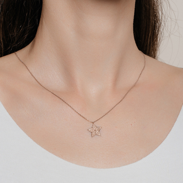 Золотое колье с бриллиантами Naviblue AN466-WD-R