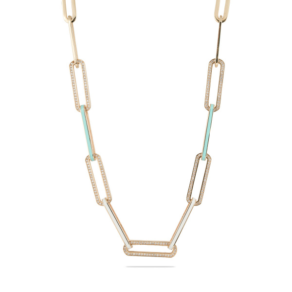 Золотое колье с бриллиантами Attach TMN01-Y-WWB