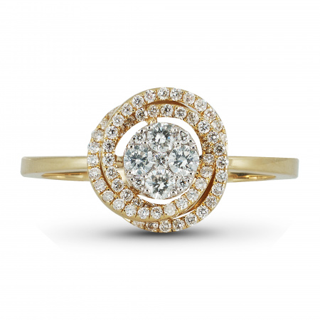 Золотое кольцо с бриллиантами Diamond Love OKYZ-Y