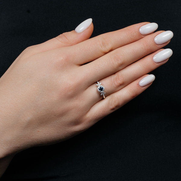 Золотое кольцо с бриллиантами и сапфиром Diamond Love XAR24W-SAPD