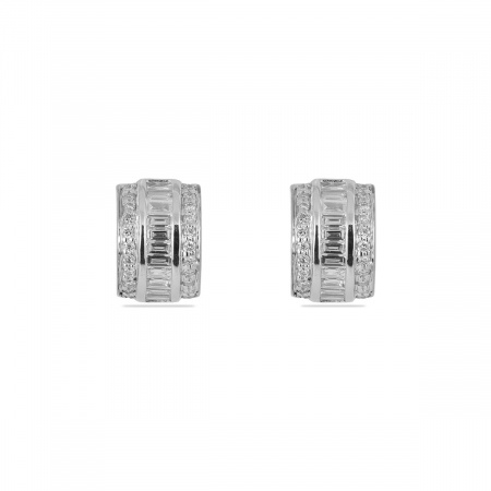 Золотые серьги с бриллиантами Baguette 9162E