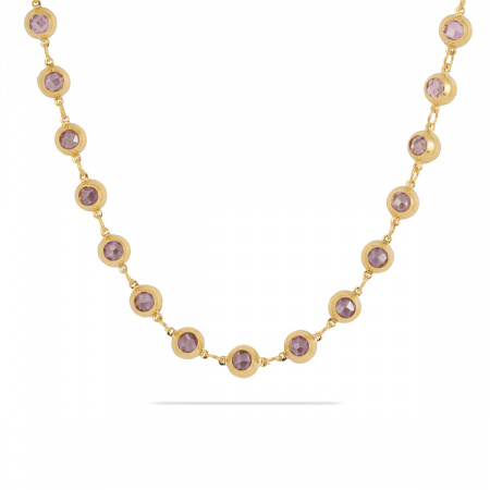 Золотое колье с фианитами Golden Line RL18P