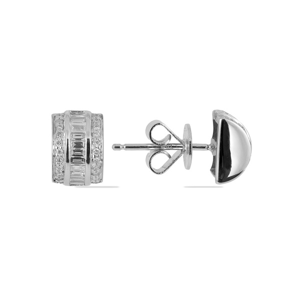 Золотые серьги с бриллиантами Baguette 9162E