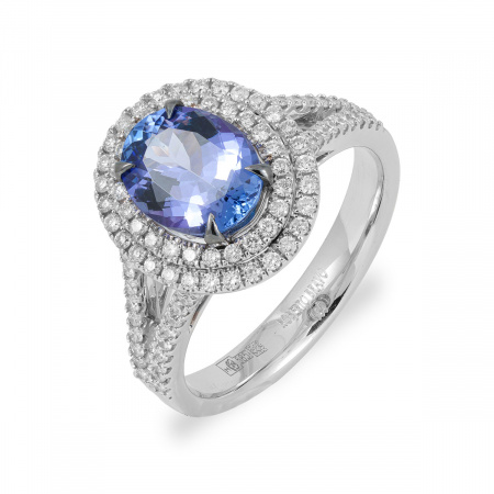 Золотое кольцо с бриллиантами и танзанитом Diamond Love AYZ01791