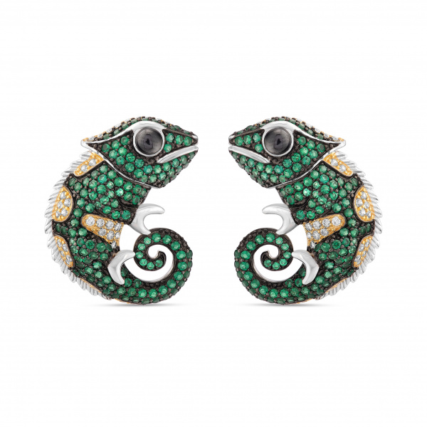 Серебряные серьги с фианитами YEC16B006I