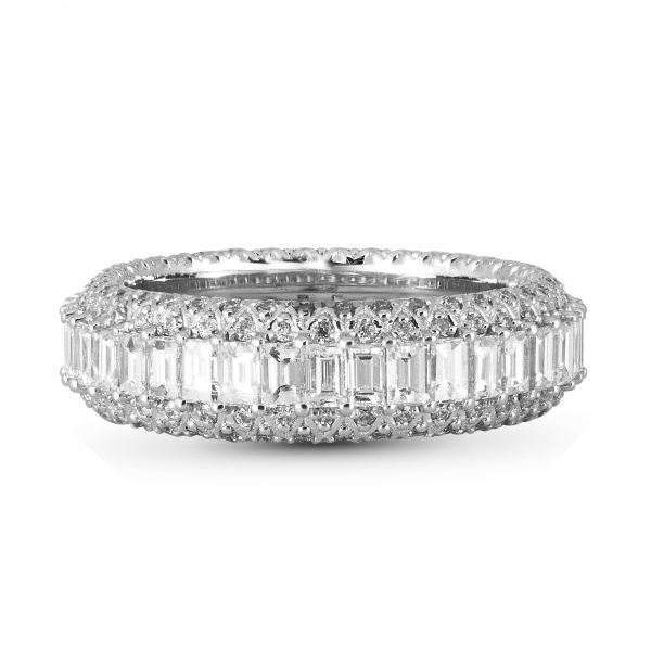 Золотое кольцо с бриллиантами Baguette L.1810R-W