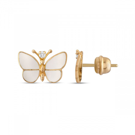 Золотые серьги с бриллиантами White Dreams WDXE0001-01