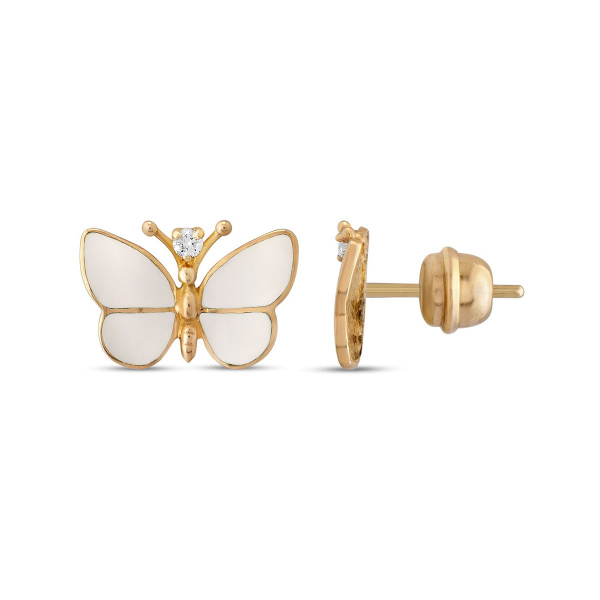 Золотые серьги с бриллиантами White Dreams WDXE0001-01