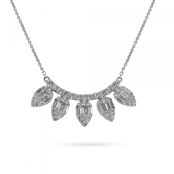 Золотое колье с бриллиантами Baguette NP60121