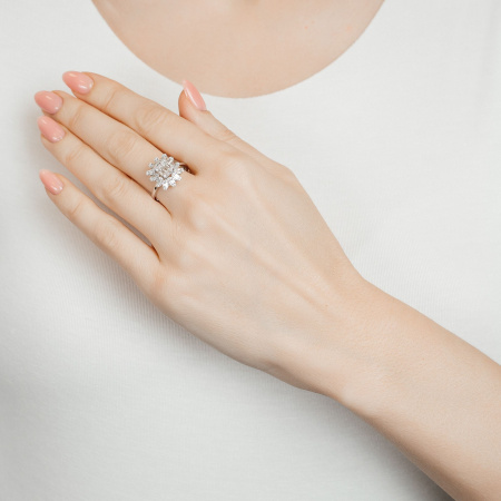 Золотое кольцо с бриллиантами Baguette RG0592