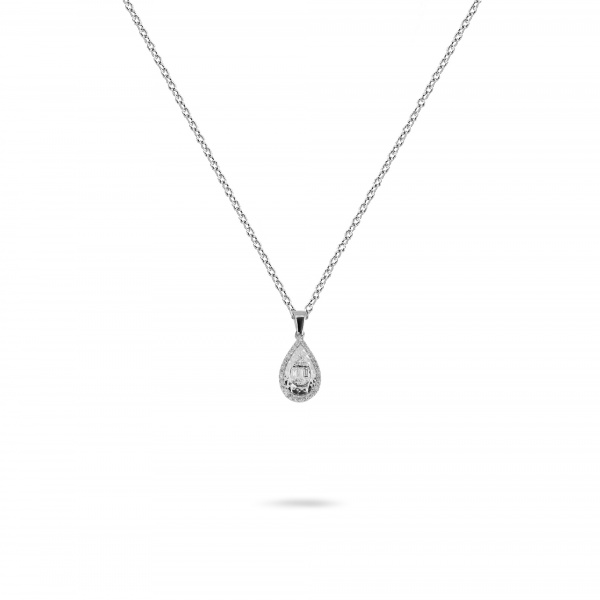 Золотое колье с бриллиантами Baguette PD1928-14KT