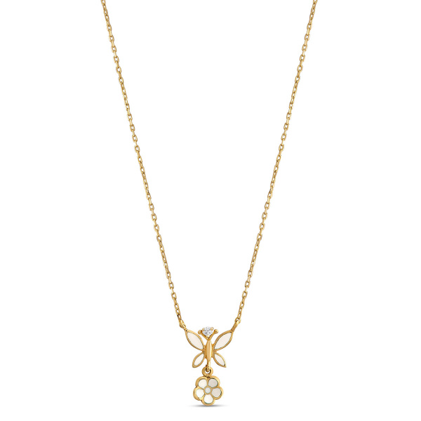 Золотое колье с бриллиантом White Dreams WDN000002-00