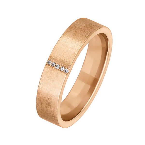 Кольцо золотое обручальное с бриллиантами и сапфиром Amore Infinito 202-050-356